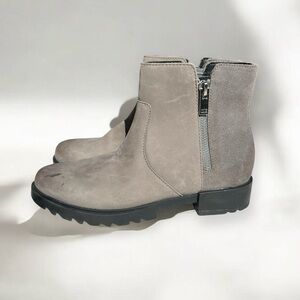 🌻Sorel Gray Emelie™ II Waterproof Full Grain Leather Ankle Boot Women's Size 7